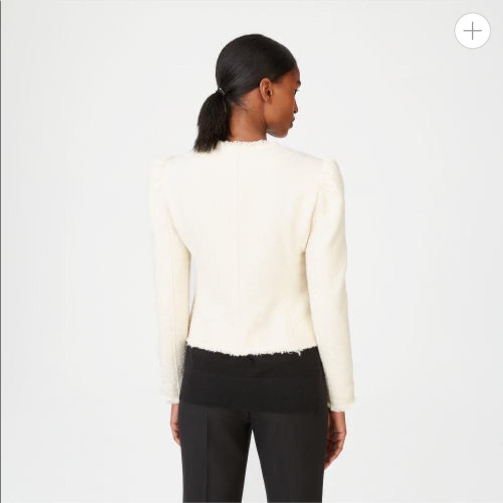 Club Monaco Tweed Milah Jacket IVORY - Picture 2 of 3